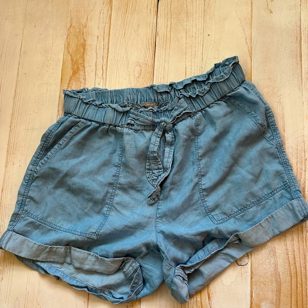 Aerie High Waist Blue Women Shorts